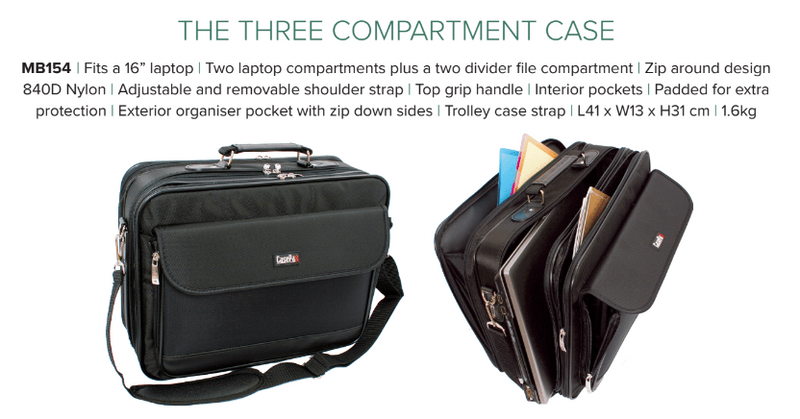 Casepax Laptop Bag/3 Compartment