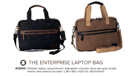 Hunter Canvas The Enterprise Laptop Bag Black
