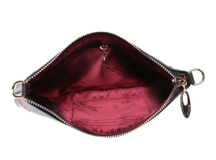 Serenade Renoir Hand Painted Leather Bag Rose Gold