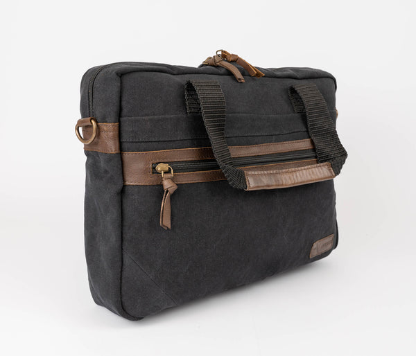 Hunter Canvas The Enterprise Laptop Bag Black