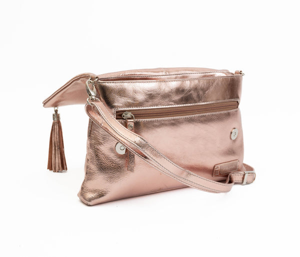 Avenue Hunter Flap Over Handbag Bronze