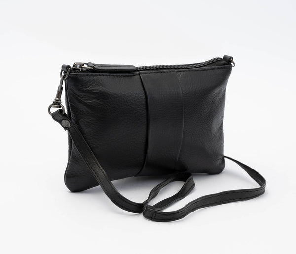 Avenue Lila Zed Leather Purse Black