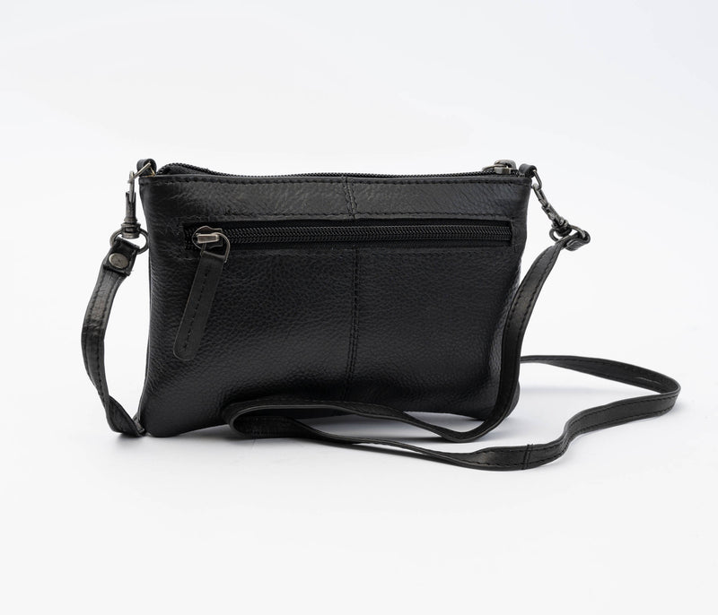 Avenue Lila Zed Leather Purse Black