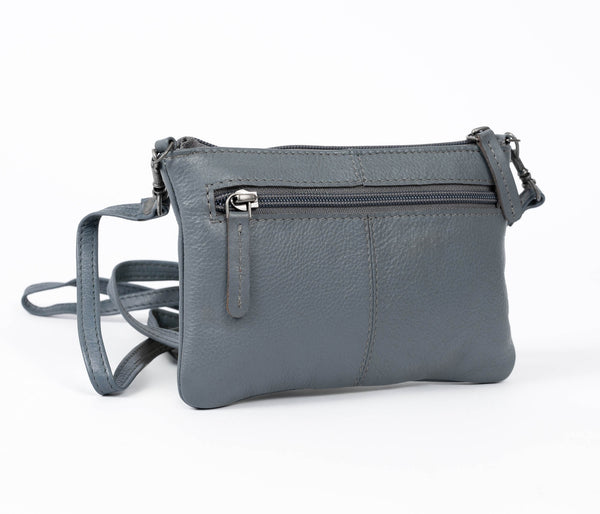 Avenue Lila Zed Leather Purse Grey