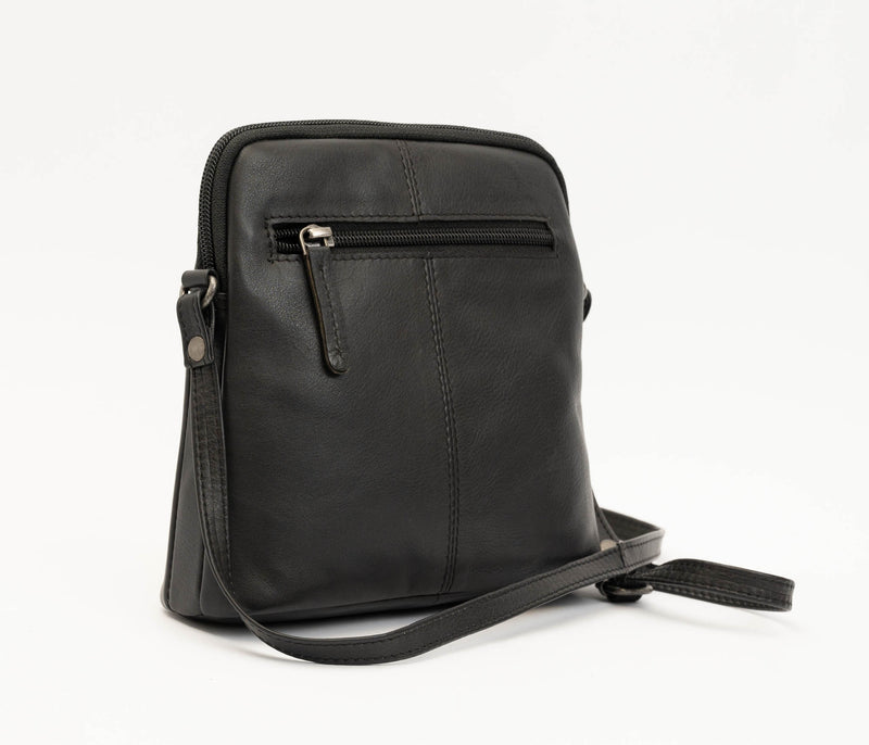 Avenue Lora Zed Leather Handbag Black