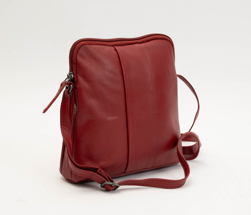 Avenue Lora Zed Leather Handbag Red