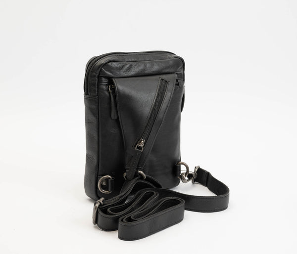 Avenue Lena Zed Leather Cross-body Bag Black