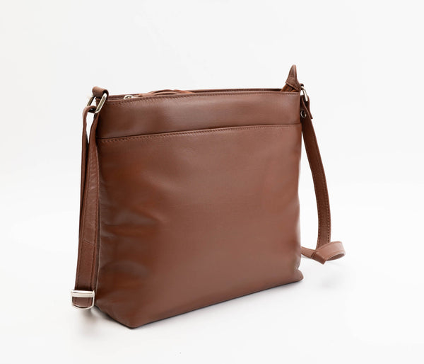 Avenue ‘Maddie’ Cross Body Tote Cognac