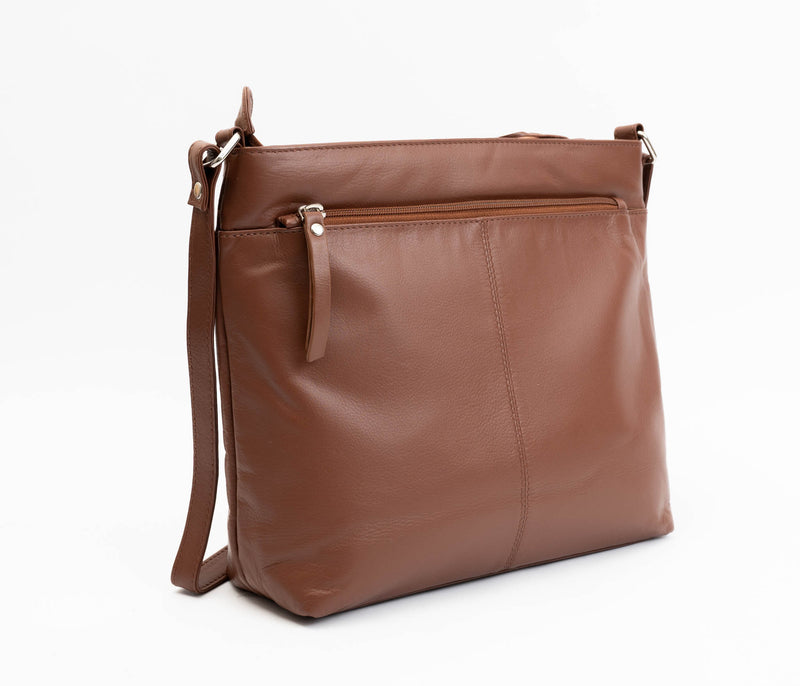 Avenue ‘Maddie’ Cross Body Tote Cognac