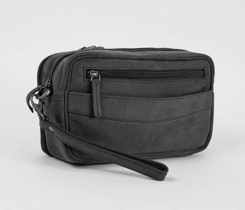 Avenue Hunter Leather Bag Black