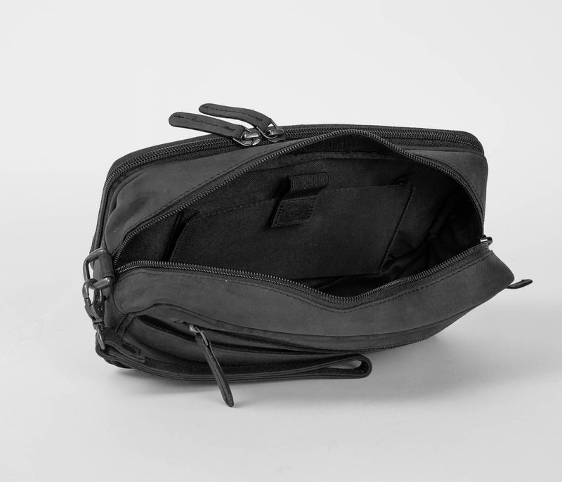 Avenue Hunter Leather Bag Black