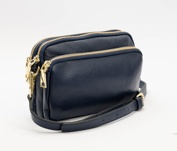 Serenade Jess Elegant Leather Bag Navy