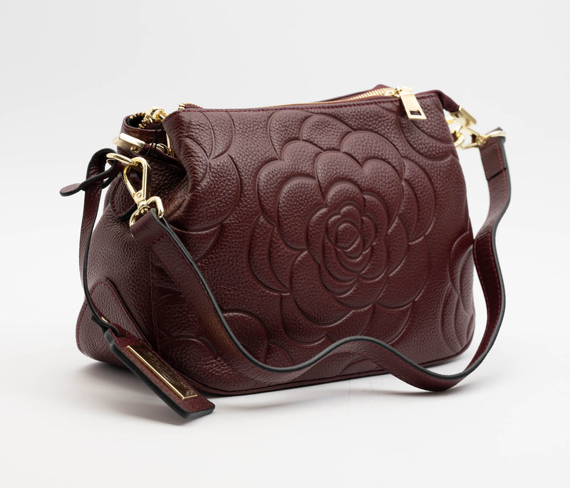 Serenade Rosie Elegant Leather Bag Plum