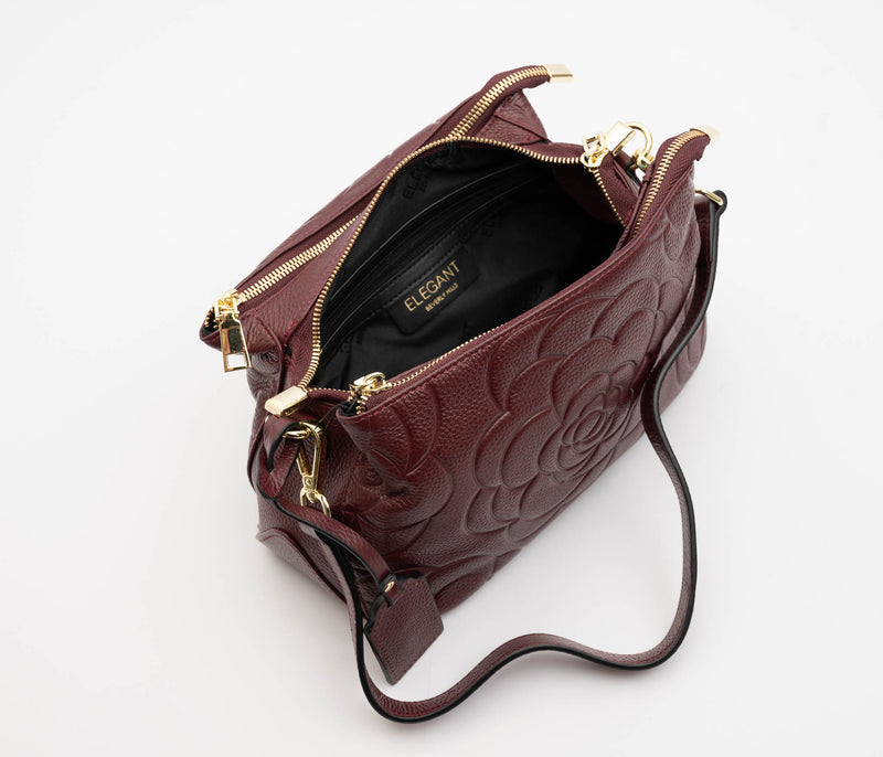 Serenade Rosie Elegant Leather Bag Plum