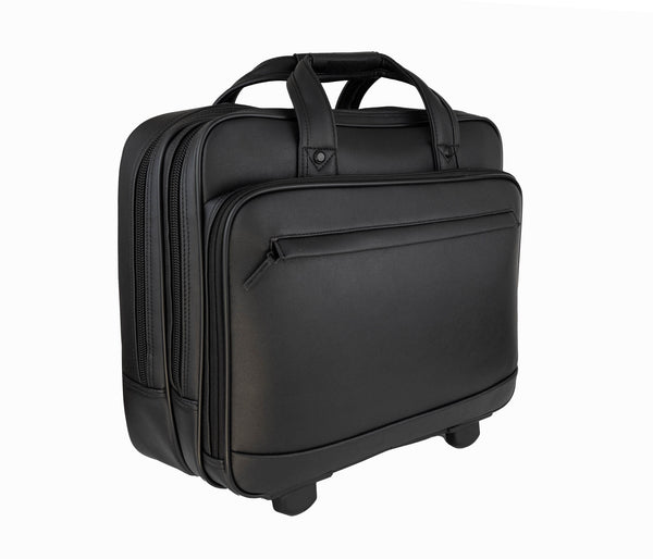 Avenue Mobile Office and Overnight Case 15" Laptop Black Pu