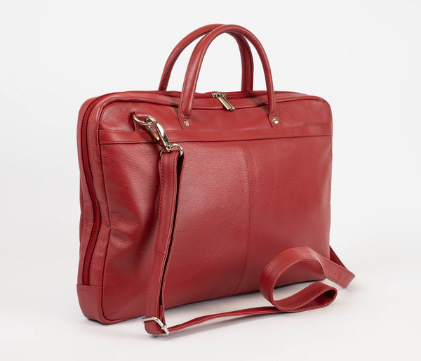 Avenue 15″ Leather Laptop Case/Red