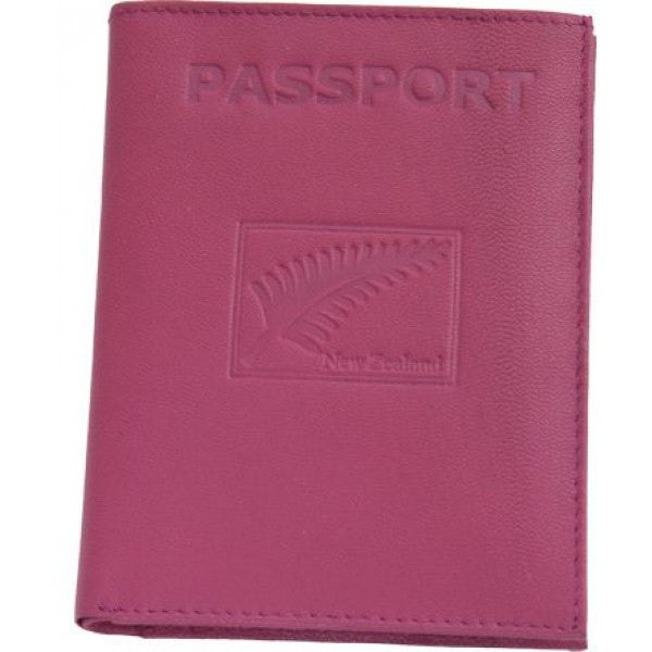 Fern Leather Passport Wallet Purple new