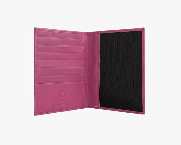 Avenue Leather Passport Wallet Fuchsia  Purple