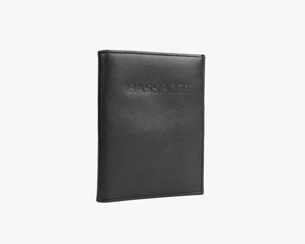 Avenue Leather Passport Wallet Black