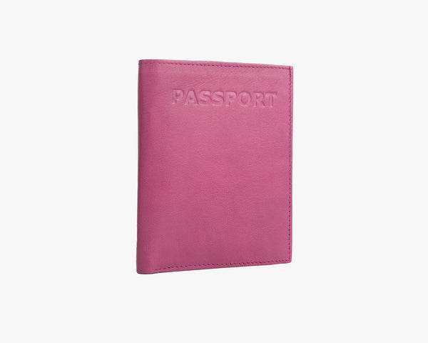 Avenue Leather Passport Wallet Fuchsia  Purple