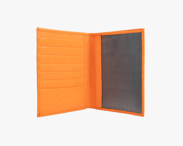 Avenue Leather Passport Wallet Orange