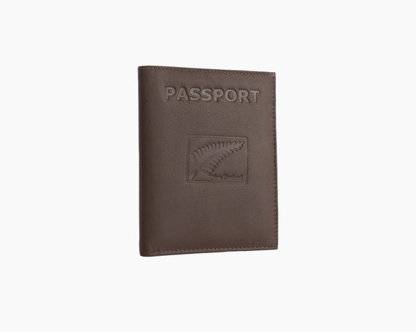 Fern Leather Passport Wallet Brown