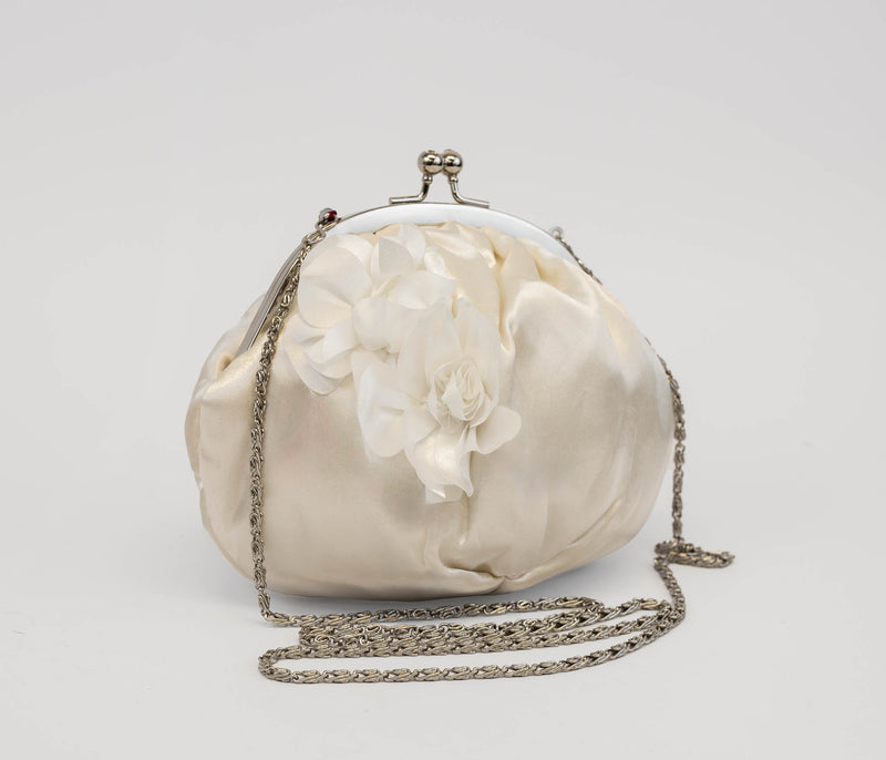 Serenade Ivory Rose Evening Bag