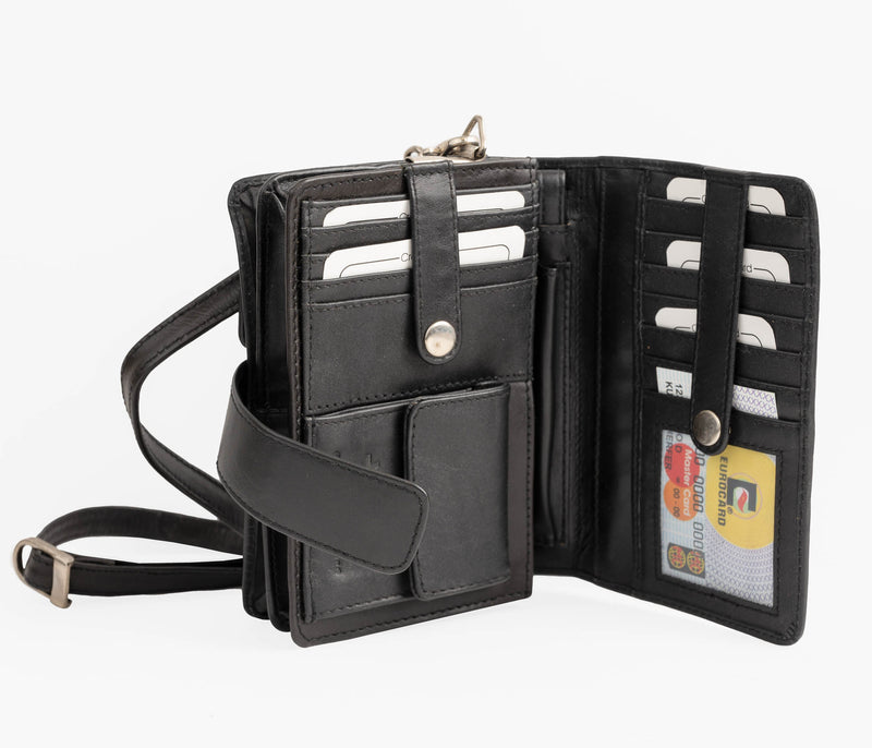 Avenue Multi Organiser Wallet Black