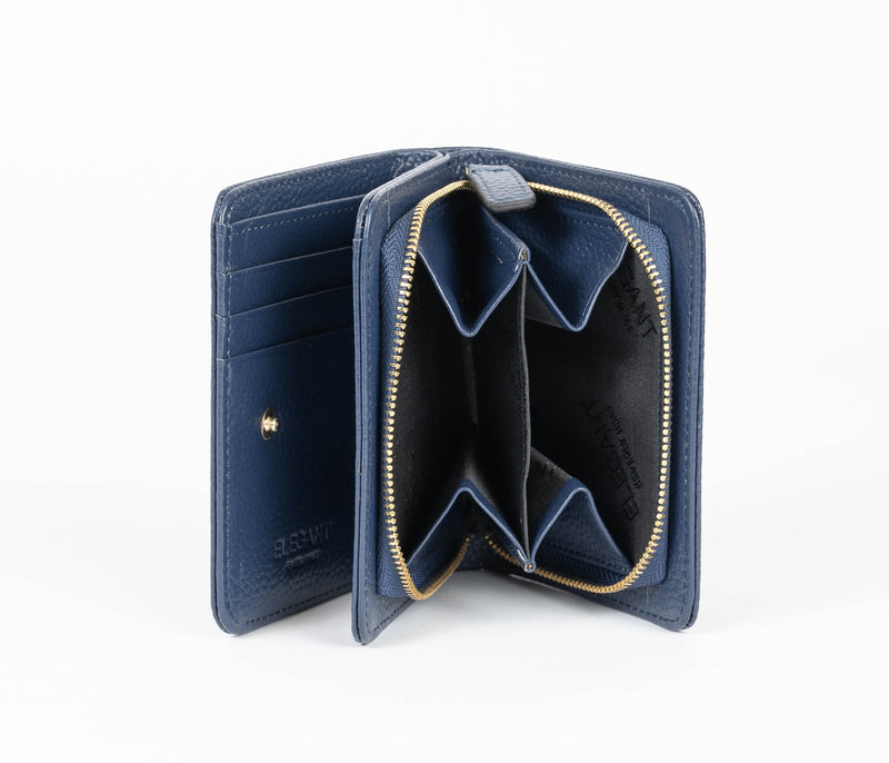 Serenade Elegant Leather Wallet Navy