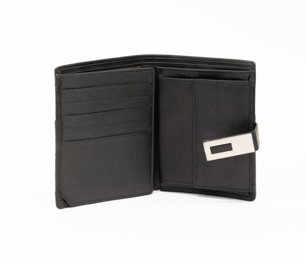 Avenue Ladies Leather Wallet Small Tab Black