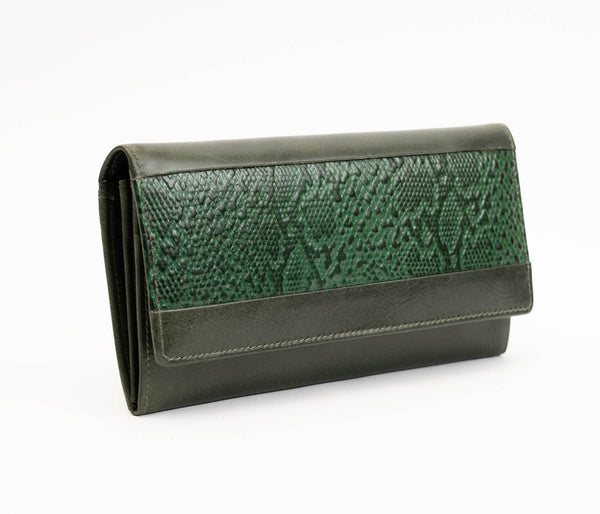 Avenue “Celano” Ladies Leather Wallet Green