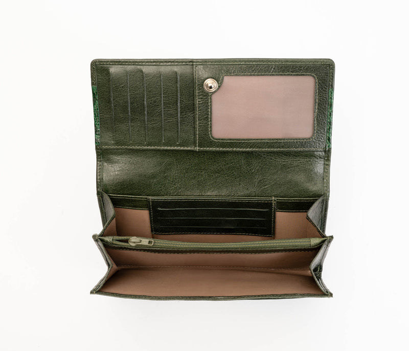 Avenue “Celano” Ladies Leather Wallet Green