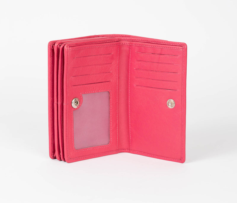 Avenue “Fiora” Ladies Leather Wallet Pink