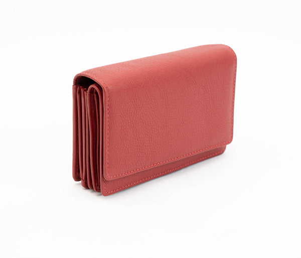 Avenue “Fiora” Ladies Leather Wallet Red