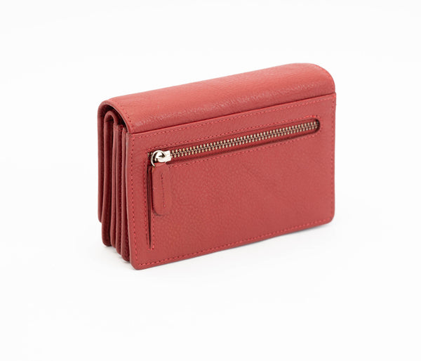 Avenue “Fiora” Ladies Leather Wallet Red