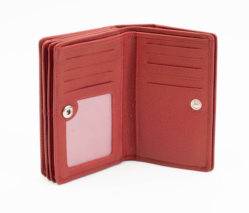 Avenue “Fiora” Ladies Leather Wallet Red