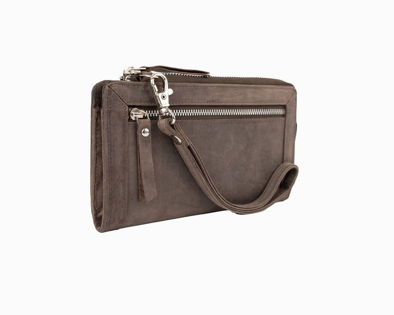 Avenue Huntress Zip Wallet/Brown