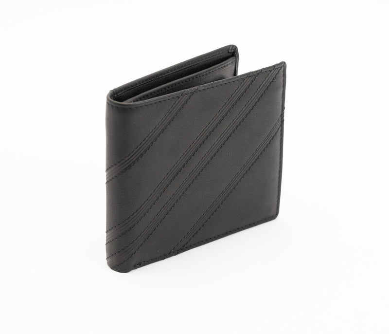 Avenue Mens ‘Angolare’ Leather Wallet Black