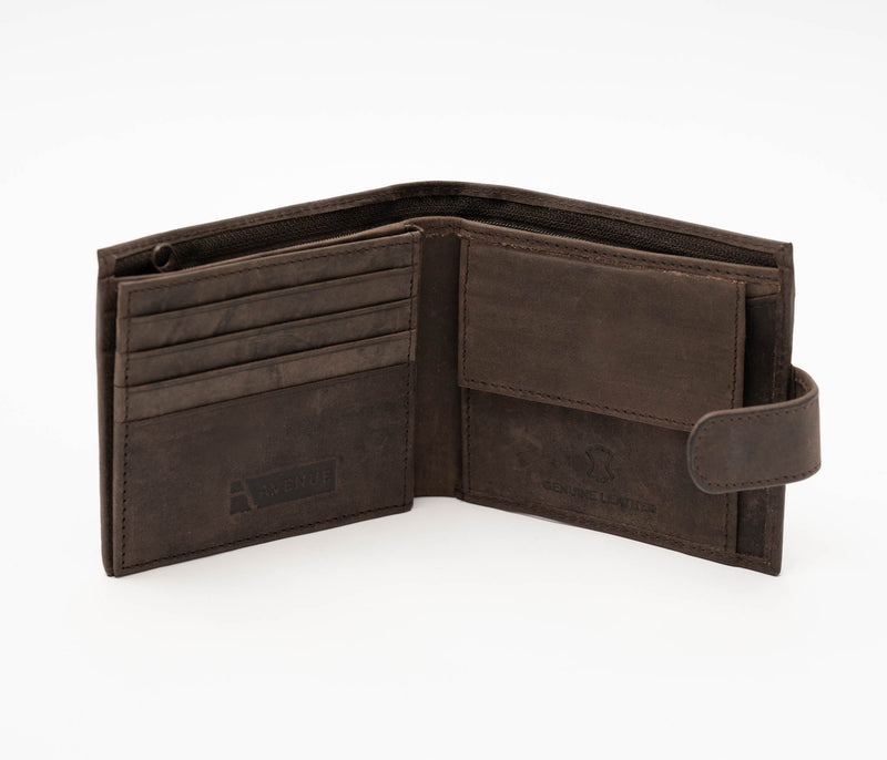 Avenue Hunter Leather Wallet Brown