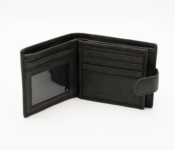 Avenue Hunter Leather Wallet Black