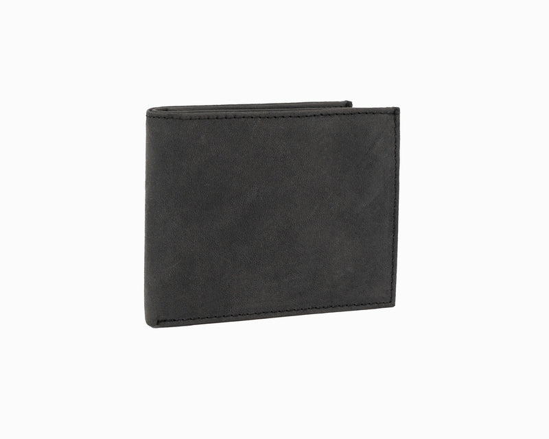 Avenue Hunter Leather Tracker Wallet Black RFID