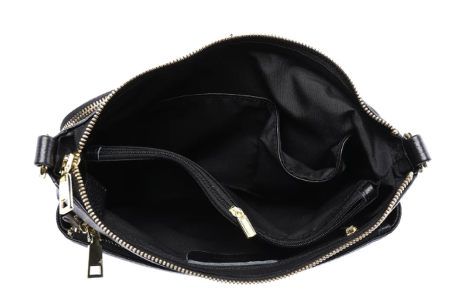 Serenade Kayla Elegant Leather Bag Black