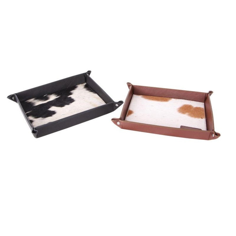 Avenue Hunter Hide Leather Valet Tray Brown