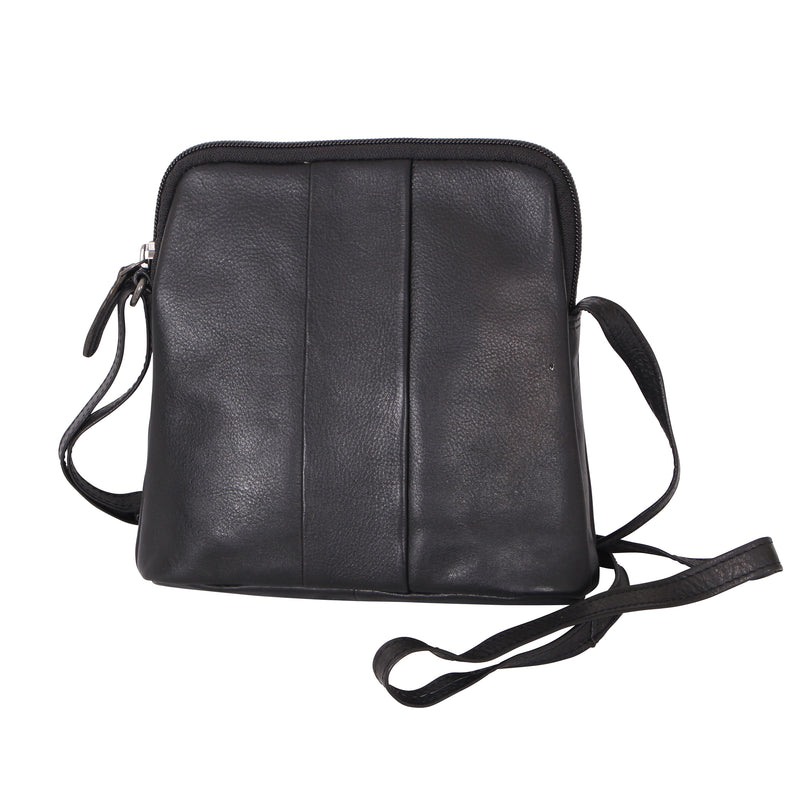 Avenue Lora Zed Leather Handbag Black
