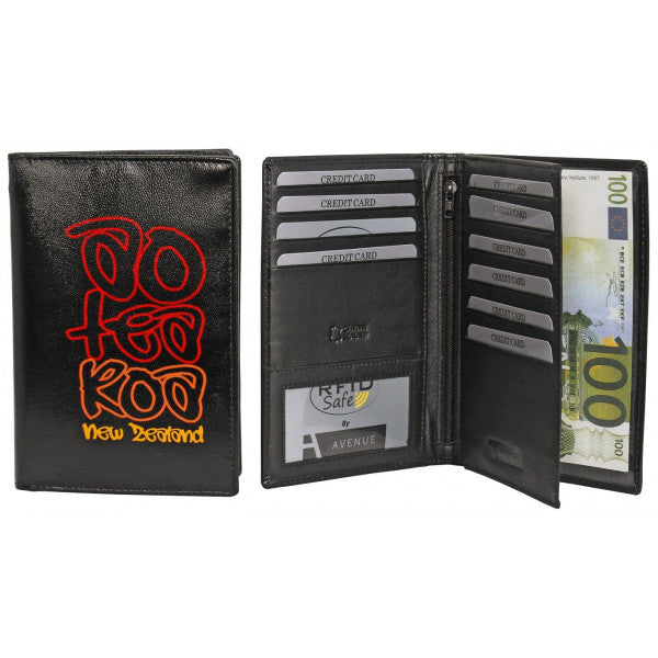 Avenue Leather Souvenir Passport Wallet Rfid Lined Aotearoa