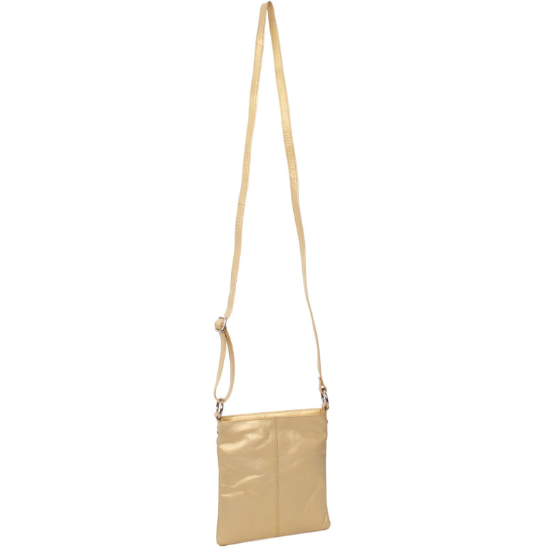 Avenue ‘Mindy’ Leather Tote Light Gold