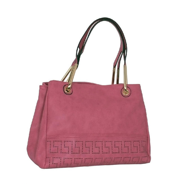 Avenue Faux Leather Handbag Pink 2