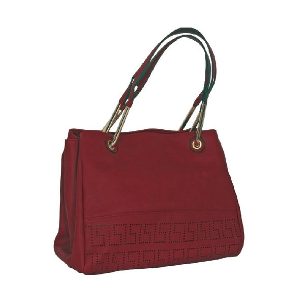 Avenue Faux Leather Handbag Red