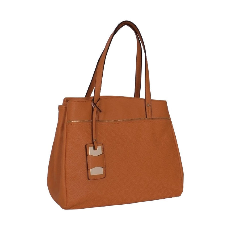 Avenue Faux Leather Handbag Orange 2