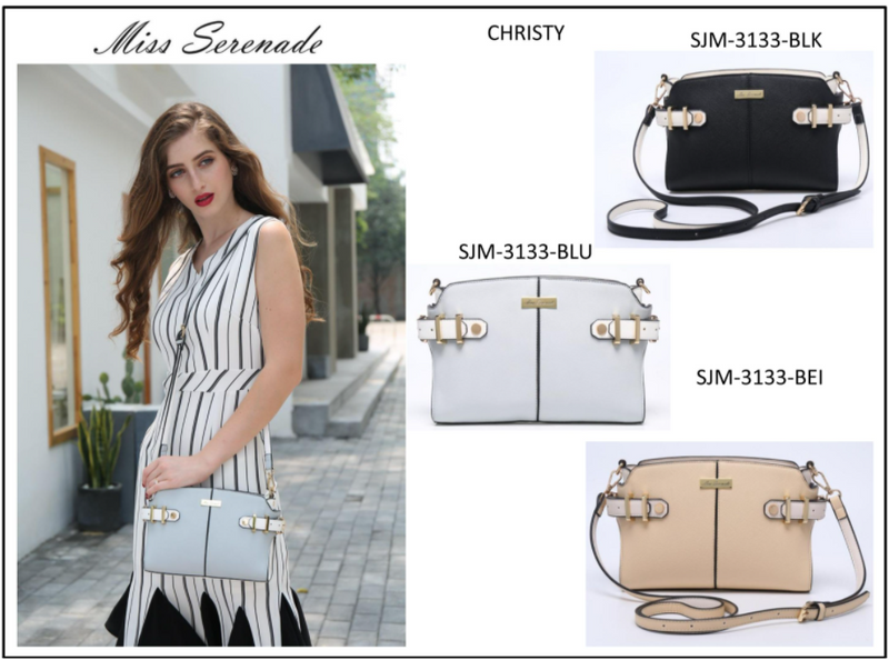 Miss Serenade Christy Cross Body Bag Black